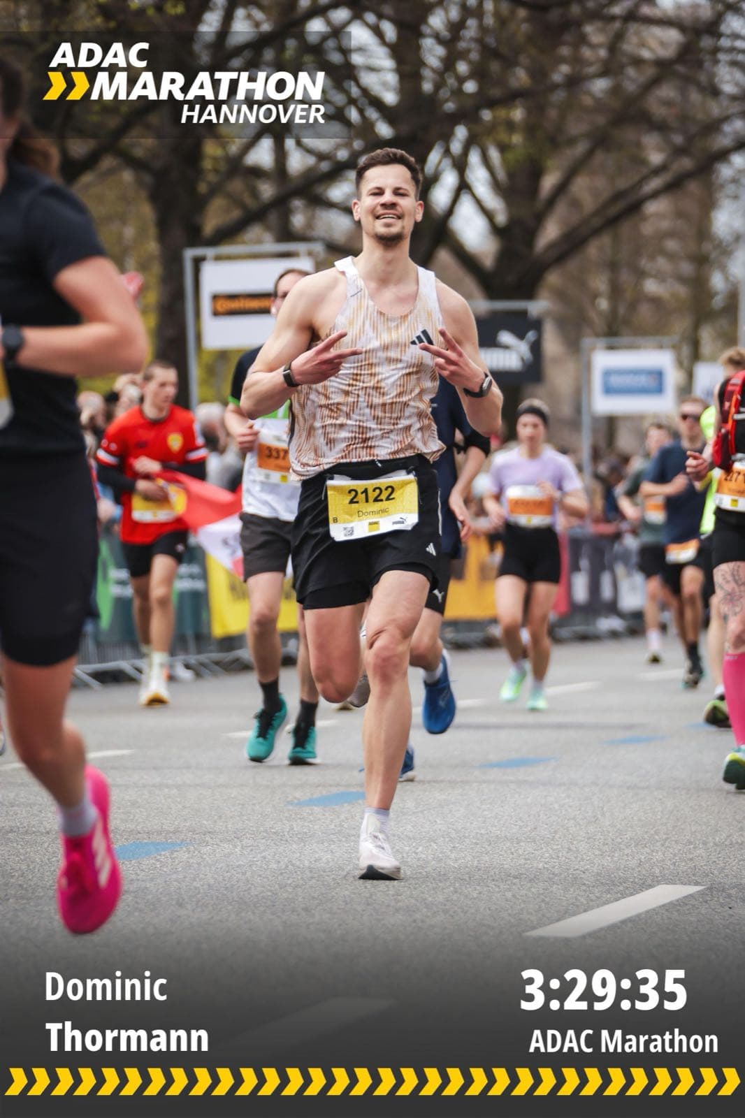 Dominic Thormann beim ADAC Marathon Hannover, 3:29:35